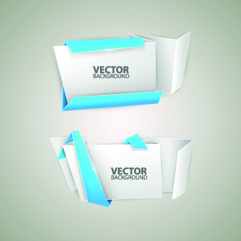 Creative origami banner vector graphics 02