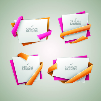 vector graphics creative origami creative banner 