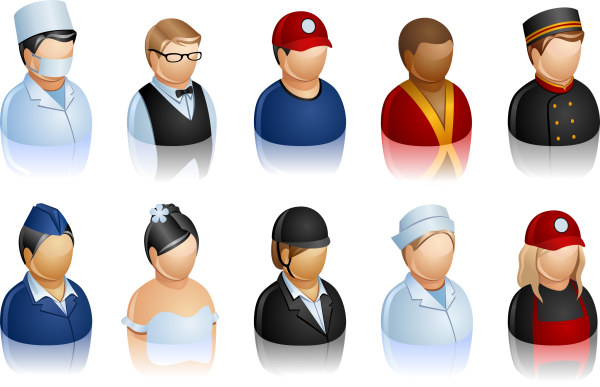 People of different occupations vector material