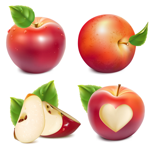 shiny red apples 