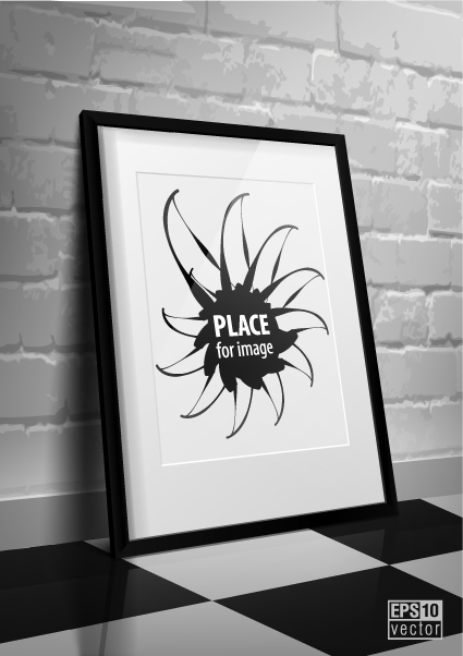 black and white Style Showcase vector 03
