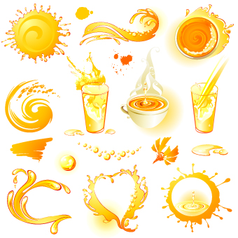Splash drinks design vector 04