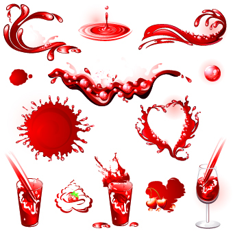 Splash drinks design vector 05