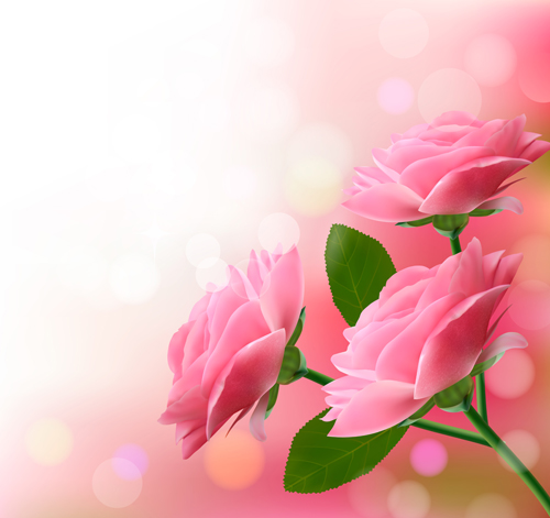 Vector set of spring flowers design graphics 01