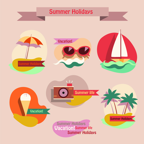 r holiday food with travel vector 03 Summer holiday food with travel vector 03