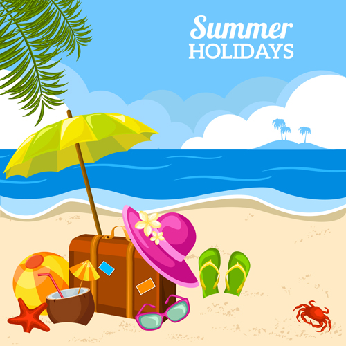summer holiday happy background 