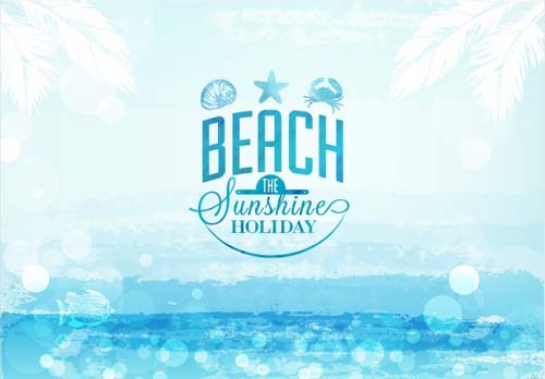 Sunshine sea holiday background vector