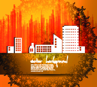 Vector set of Urban design background 03