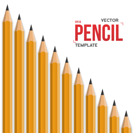 template pencil colored background 