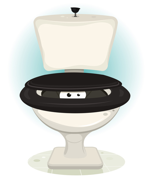 Vector toilet design elements set 05