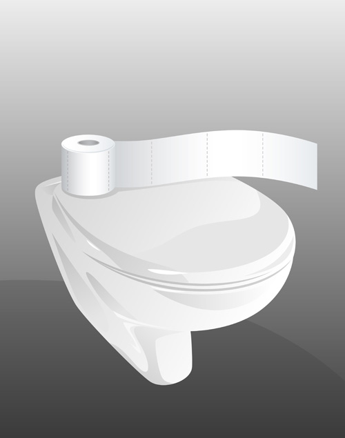 Vector toilet design elements set 07