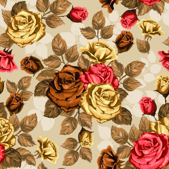 vintage vector graphic seamless roses pattern vector pattern 