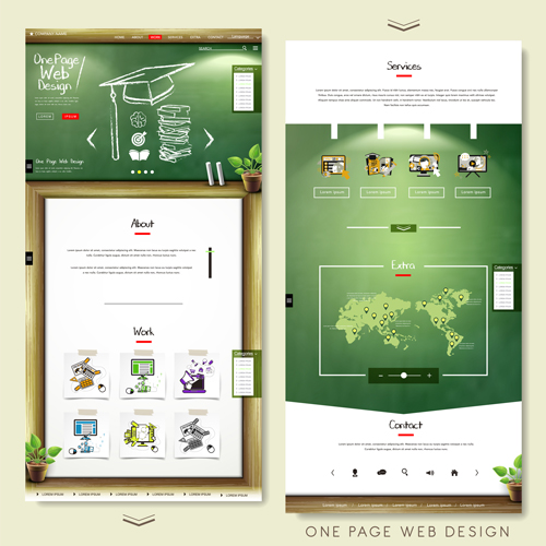 Website page design template vector 03