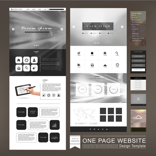 Website page design template vector 04