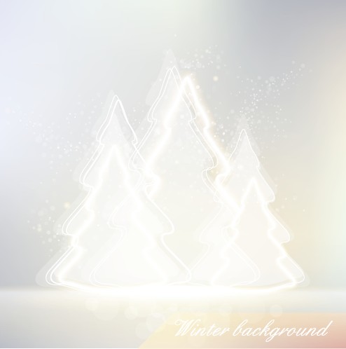 Winter design elements vector background 01