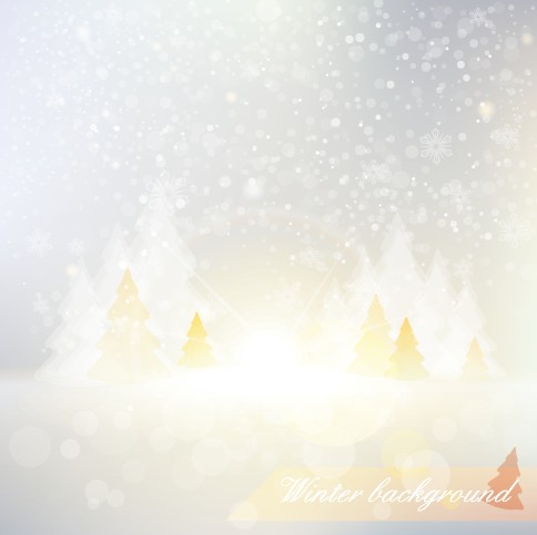 Winter design elements vector background 03