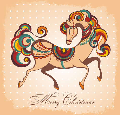 vector background horse creative background 2014 