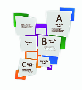 Modern abstract shapes background vector 03