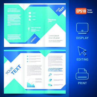 Tri fold design creative brochure booklet  