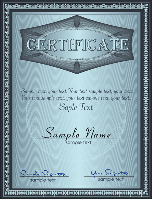 Vector Templates of certificates design set 04