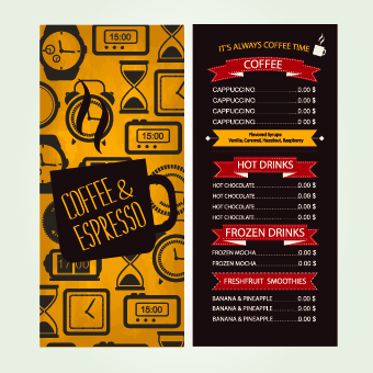 Cafe menu creative design vecor 01