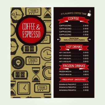 Cafe menu creative design vecor 02