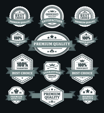 Dark labels vector 01