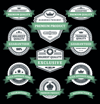 Dark labels vector 02