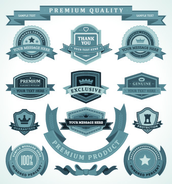 Dark labels vector 03