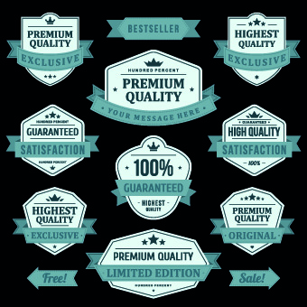 Dark labels vector 04