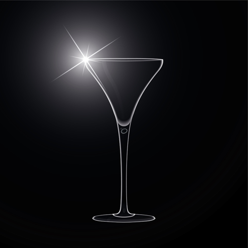 martini glass delicate 