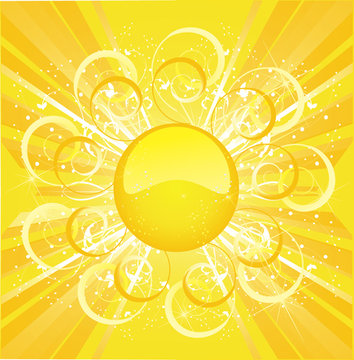 Dazzle sunshine background vector 03