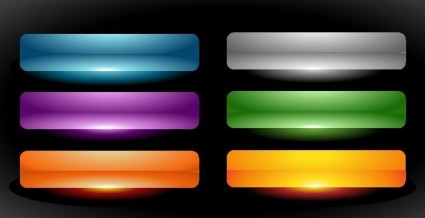 Color web buttons set vector