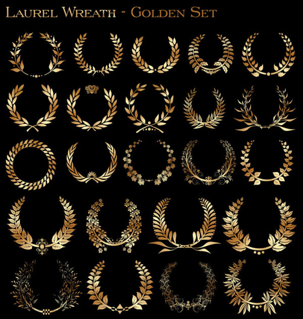 Circular Garland vector 01