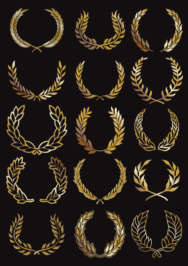 Circular Garland vector 02