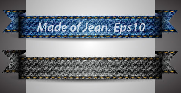 jean elements label Stickers vector 05