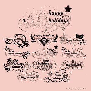 Christmas Text Brushes Christmas Text Brushes