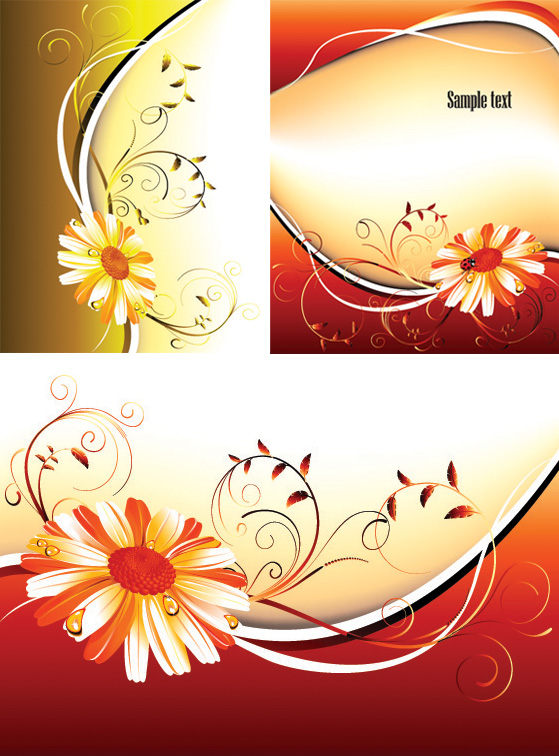 Flowers decorative pattern background Vector