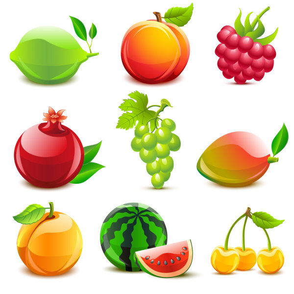 Various fruit elements element 