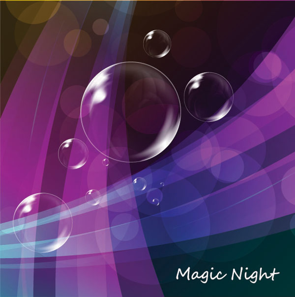 Colorful bubble background 04 vector set