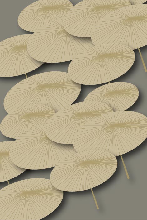 Bamboo umbrella background vector