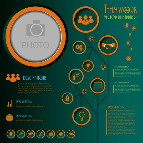 Speech bubbles and Infographics vector 02