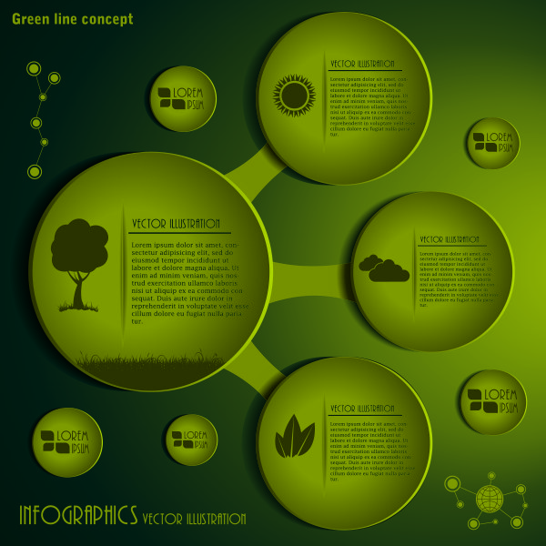 Speech bubbles and Infographics vector 03