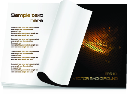 Hand open book vector set 04