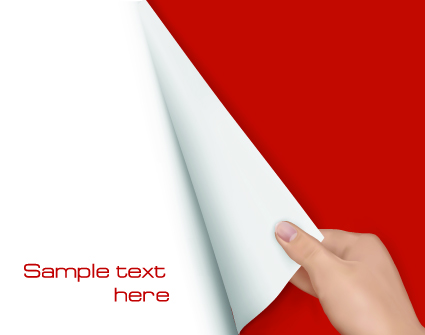 Hand open book vector set 05