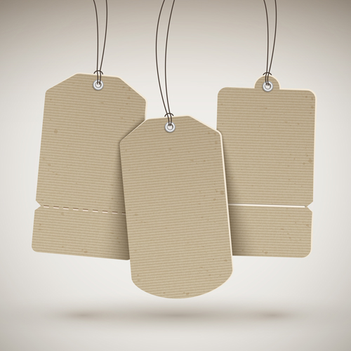 Blank tags template vector set 07