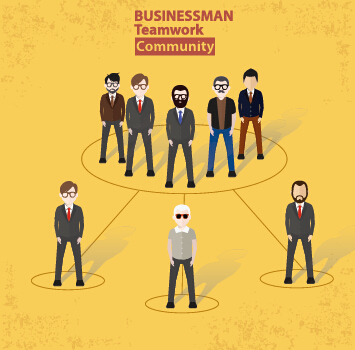 work template concept businessmen 