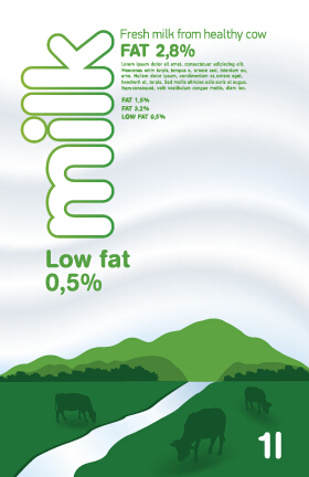 Creative milk advertising poster vectors 01