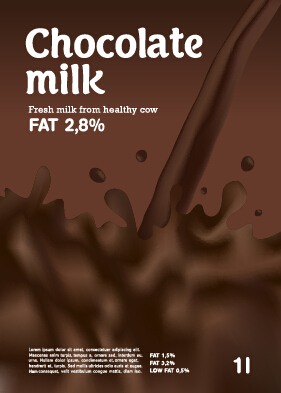 e milk advertising poster vectors 03 Creative milk advertising poster vectors 03