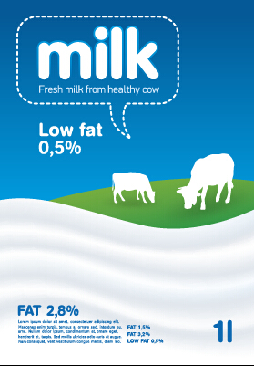 e milk advertising poster vectors 04 Creative milk advertising poster vectors 04